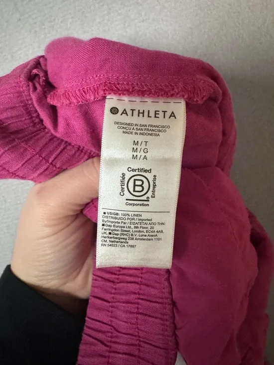 Athleta Women’s Bright Fuchsia Drawstring Pants - Picture 5 of 6